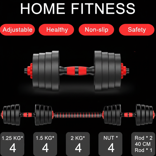 20kg Dumbbell Black Background