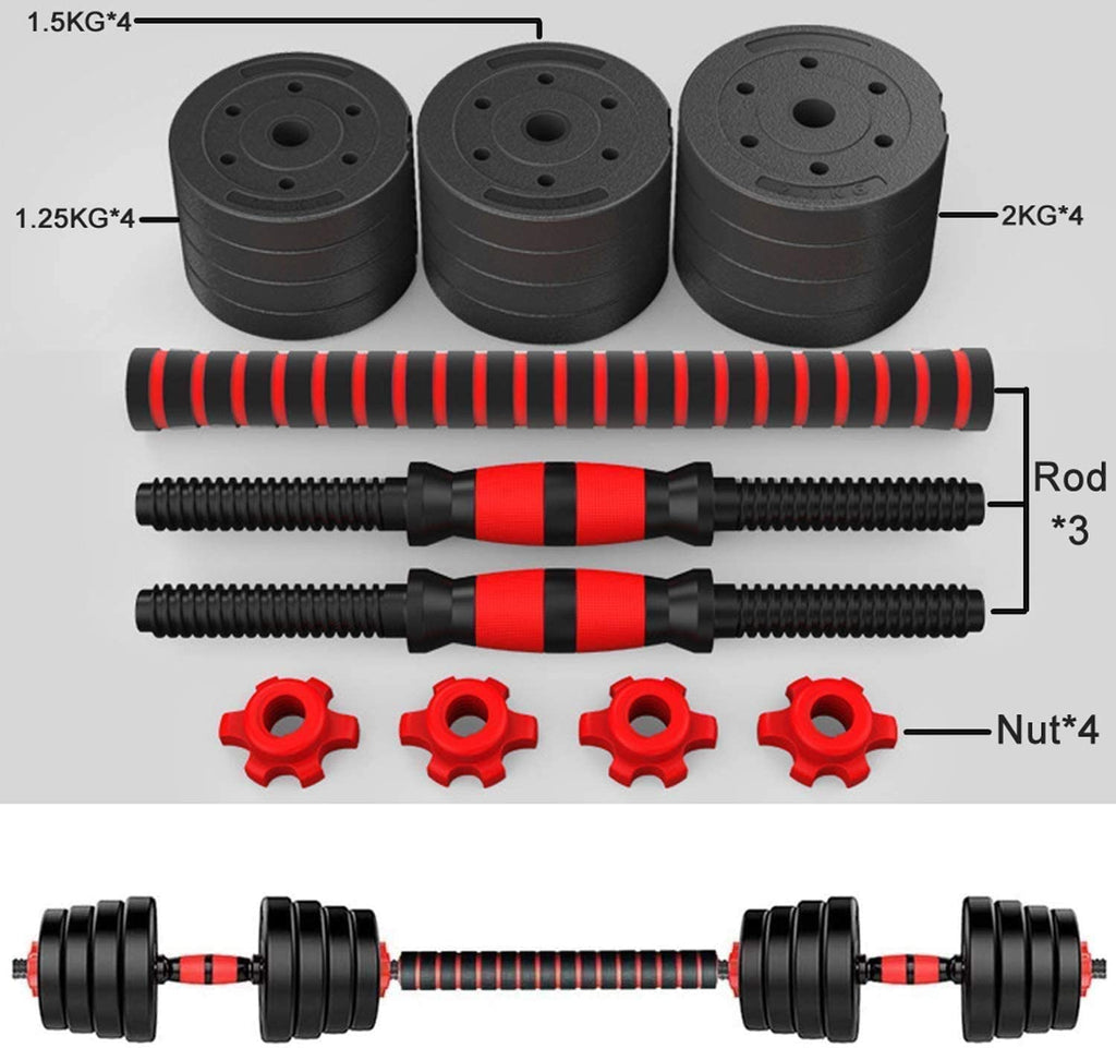 20kgdumbbell and Barbell Set 2 in 1
